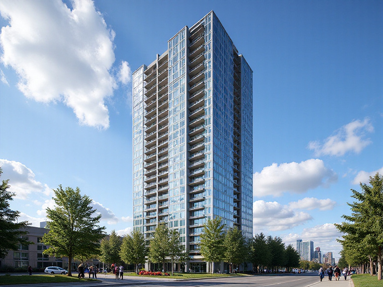 Modern apartment building in downtown Toronto